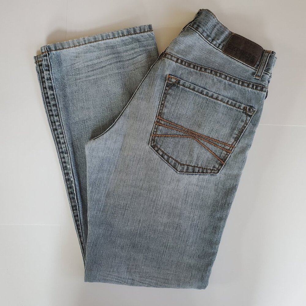 Express Jeans Men's Classic Straight Leg Grey/Blue Acid Wash Grunge Streetwear